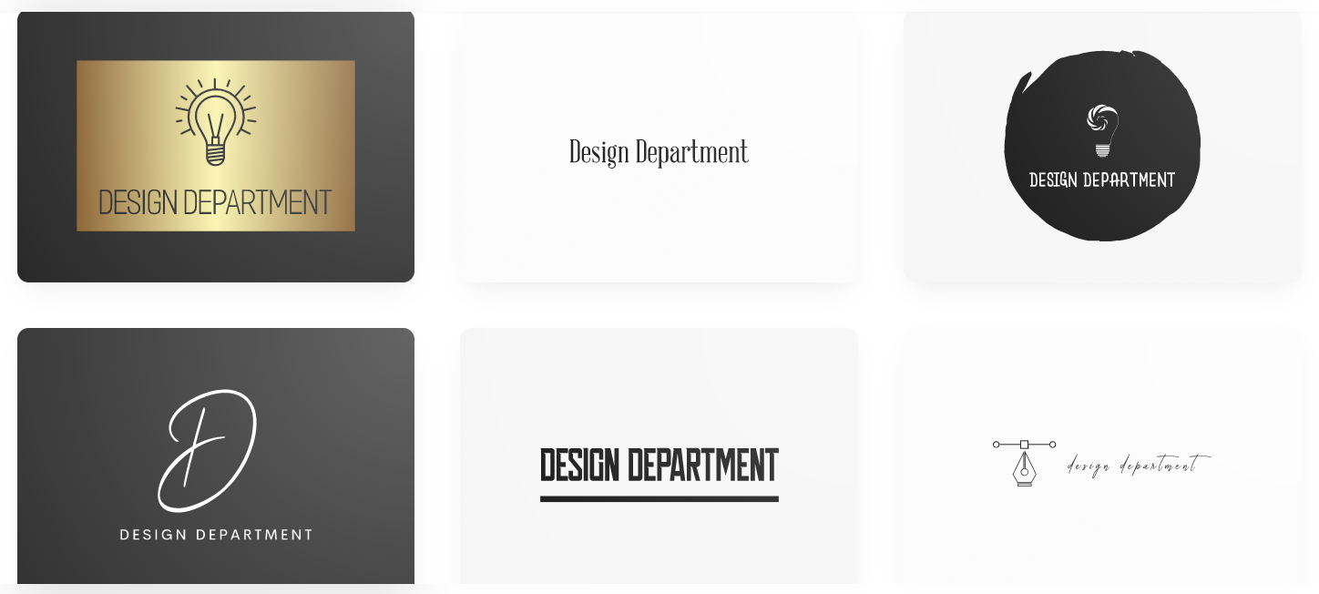 Пример 2-минутной работы нейросети над дизайном логотипа «Департамент Дизайна»