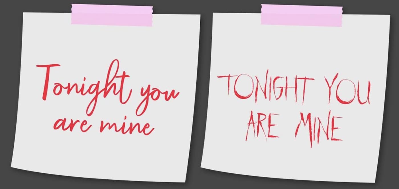 Почему важно правильно выбрать шрифт: романтичное послание второй половинке или угроза жизни от незнакомца